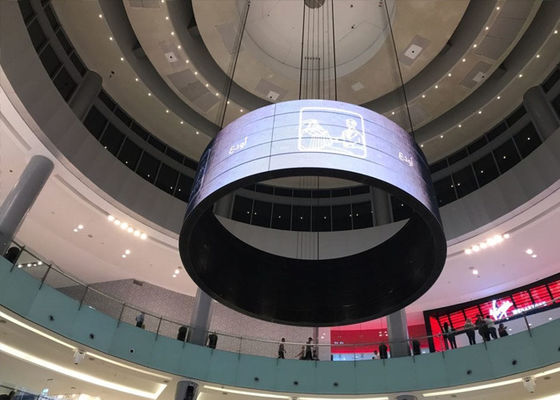 Видео-дисплей приведенный полного цвета гибкий, экран приведенный цилиндра П1.56 П1.785 П2 П2.5 гибкий