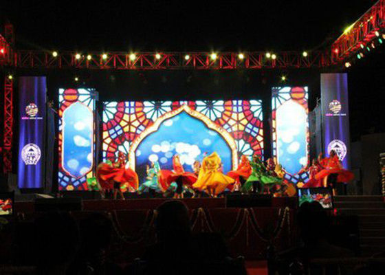 Стена видео рекламы дисплея СИД полного цвета занавеса П4 СМД крытая водоустойчивая