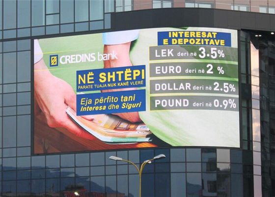 Экран СИД на открытом воздухе рекламы высокой яркости изогнутый экраном дисплея видео-